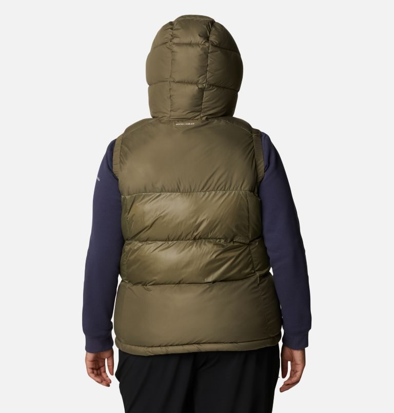 Women's Columbia Pike Lake II Insulated Vests Olive | Plus Size CA-QL361